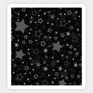 star night black abstract random pattern Sticker